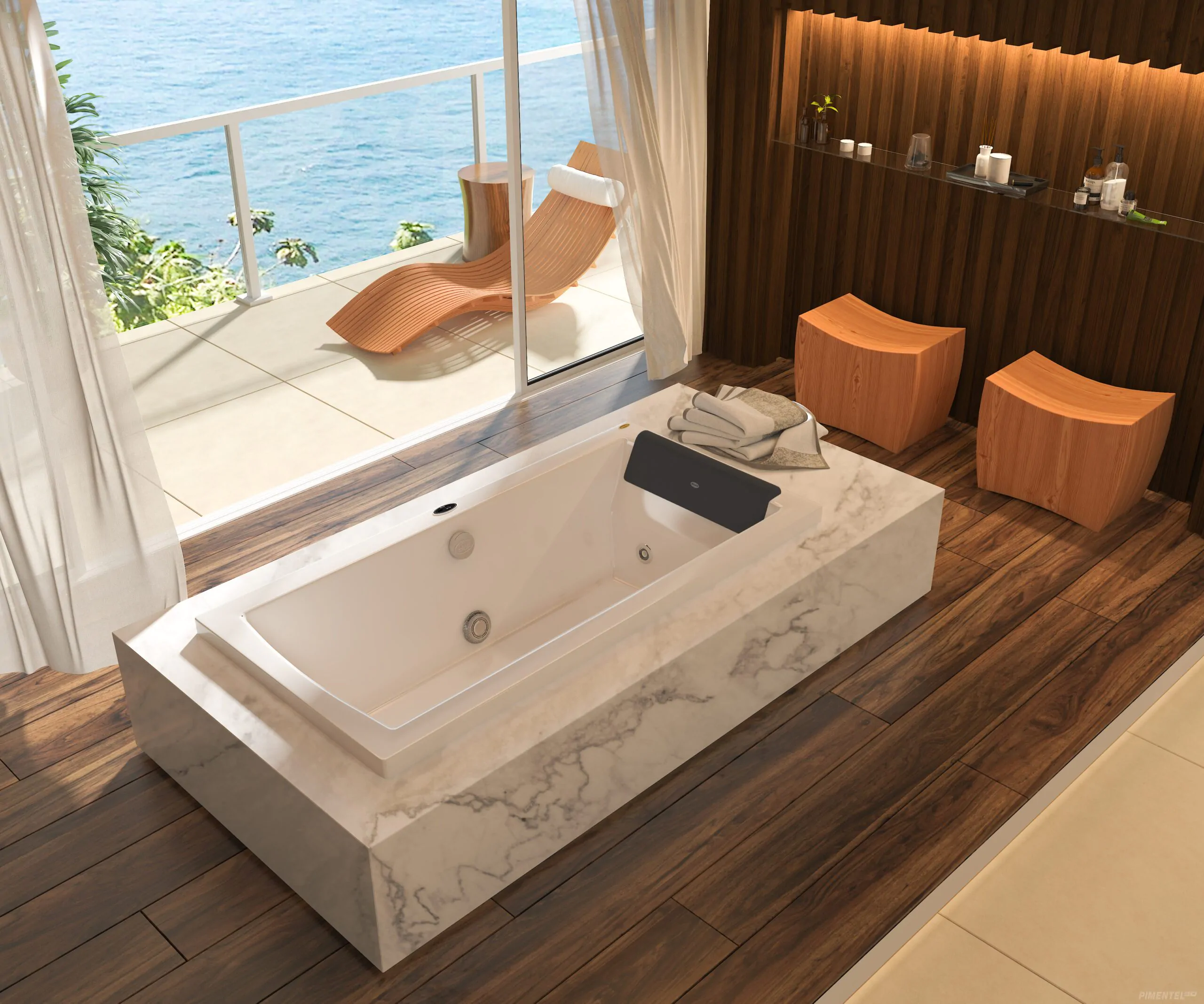 Banheira moderna jacuzzi